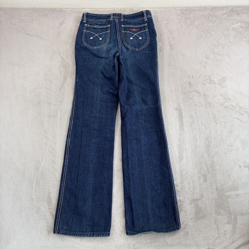 Vintage 80s‎ Jordache Embroidered Pockets Boot Cut Jeans Blue Women Large 30x33